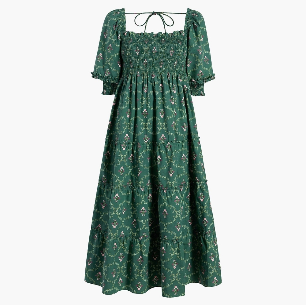 Green print Nesli Nap Dress (medium)